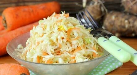 Salad made from Sauerkraut and Jerusalem Artichoke